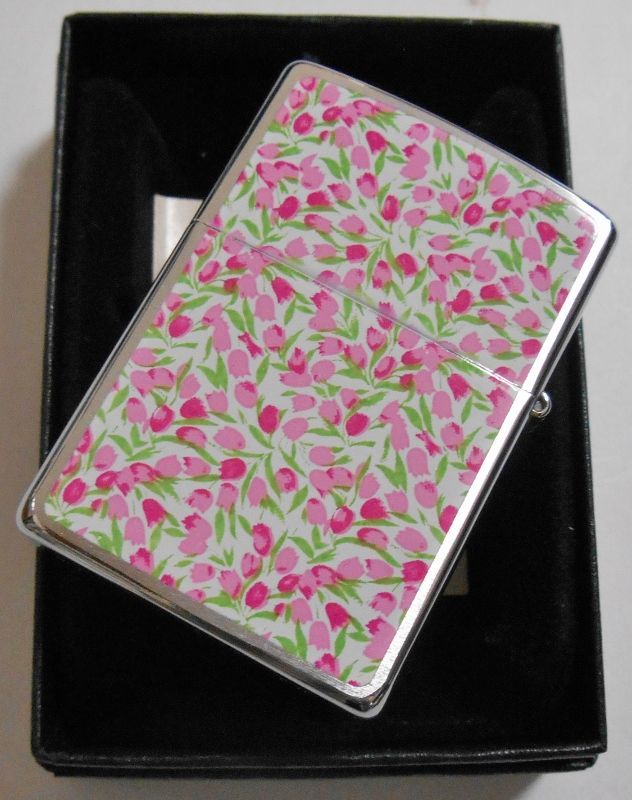 画像: ☆１９９６年６月 お洒落な・・Flower 両面 花柄デザイン ZIPPO！新品