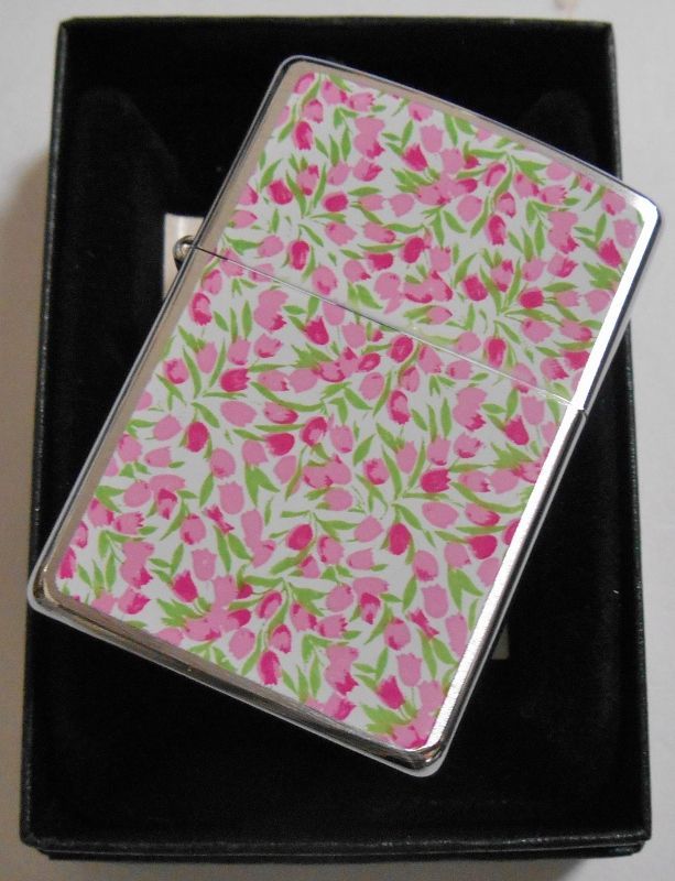 画像: ☆１９９６年６月 お洒落な・・Flower 両面 花柄デザイン ZIPPO！新品