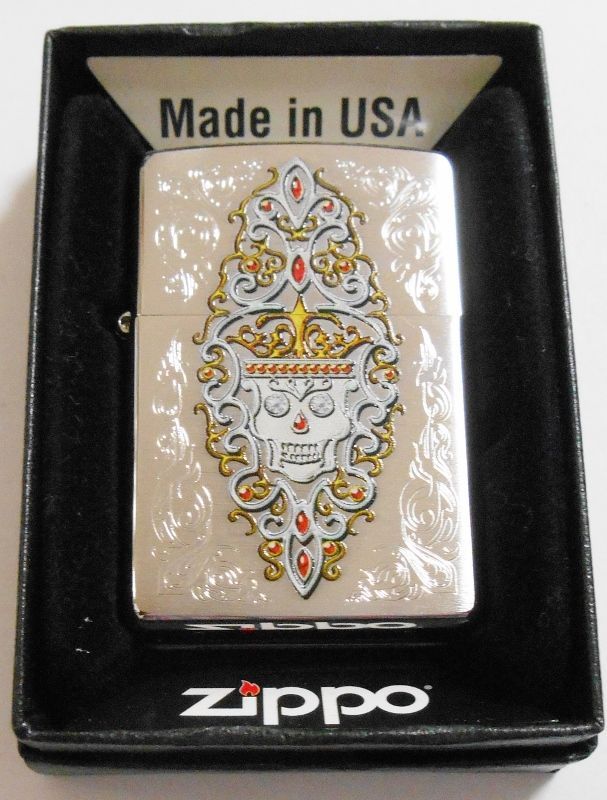 画像: ☆ SKULL お洒落な・・スカルデザイン USA ２０１４年 ＃２００ ZIPPO！新品