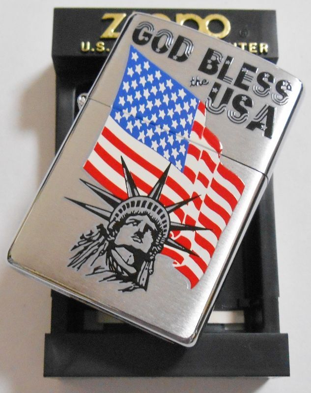 画像: ☆ GOD BLESS the USA！自由の女神 & 星条旗２００１年９月 USA ZIPPO！新品