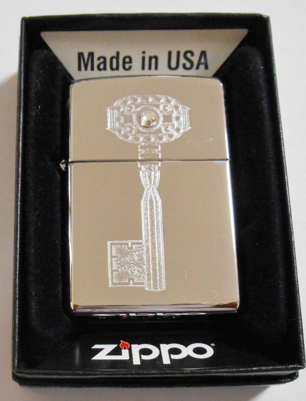 画像1: ☆ 輝く・・スワロフスキー・クリスタル！鍵 キーデザイン ＃２５０ USA ２０１１年 ZIPPO！新品