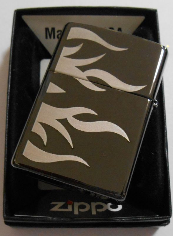 画像: ★TRABAL！人気の・・トライバル 両面デザイン USA 黒 EBONY ２０１０年 ZIPPO！新品