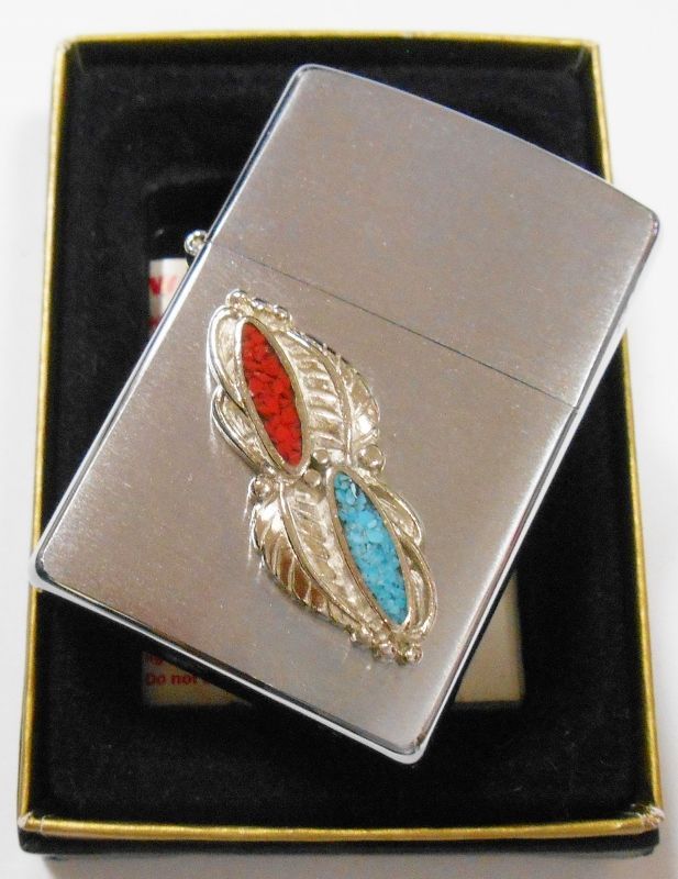 画像: ☆ネイティブ・アメリカン！Feather Stone Emblem ２００３年１０月 USA ZIPPO！新品