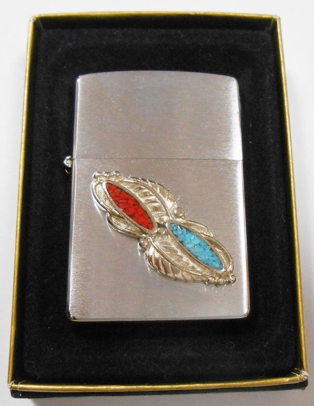 画像1: ☆ネイティブ・アメリカン！Feather Stone Emblem ２００３年１０月 USA ZIPPO！新品