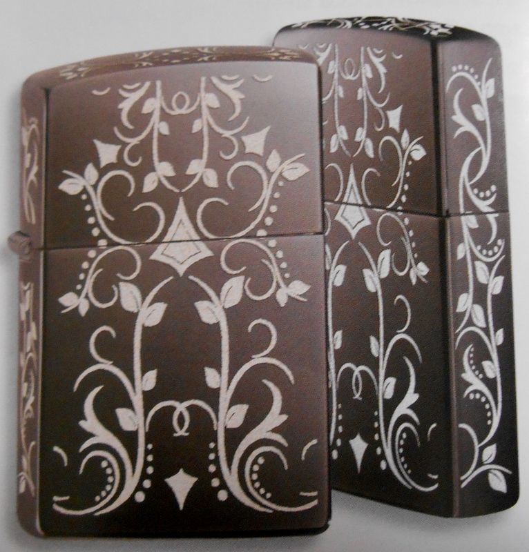 画像: 蔦　アイビー！繊細な・・５面彫刻デザイン！ブラックアイス  ２０１５年 USA ZIPPO！新品