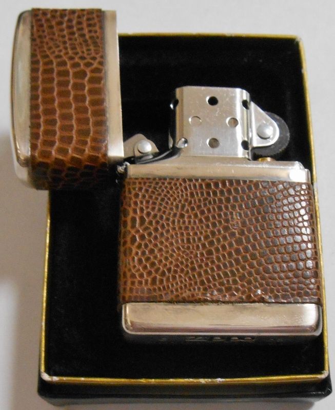 画像: ☆１９５０年代の革巻きモデル風 Proto Type ブラウンレザー！２００３年７月 ZIPPO！未使用品