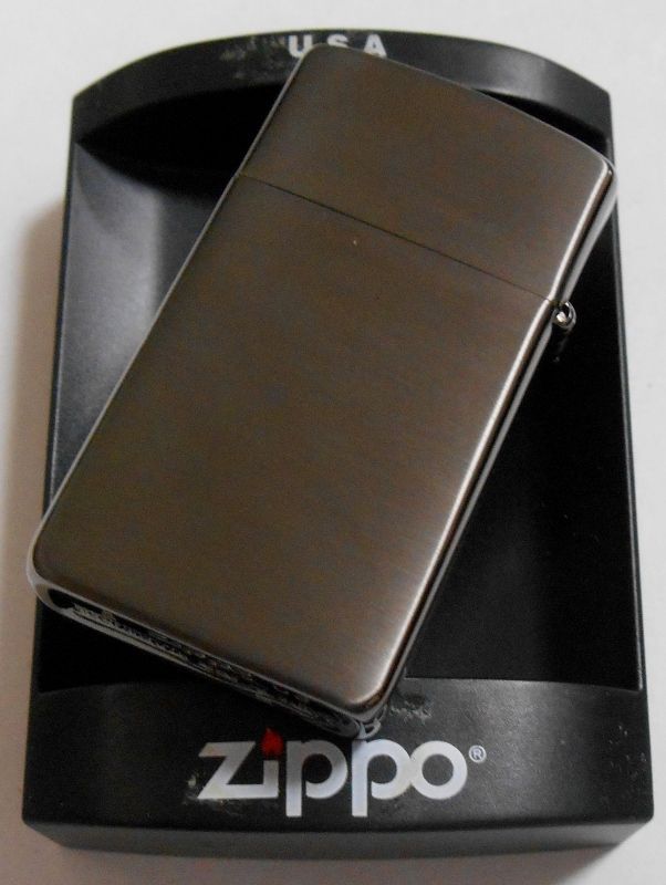 画像: ☆お洒落な・・スリム！ゆり モノグラム  ２００３年５月 BLACK SLIM ZIPPO！新品