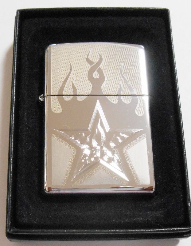 画像: ☆スター＆FIRE 炎デザイン！２００６年 USAモデル ＃２５０ ZIPPO！新品