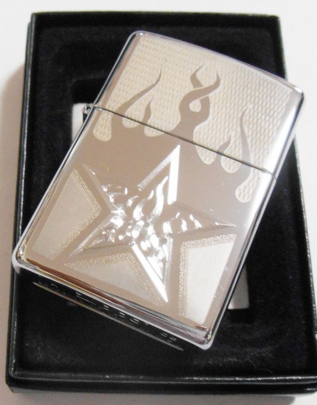 画像: ☆スター＆FIRE 炎デザイン！２００６年 USAモデル ＃２５０ ZIPPO！新品