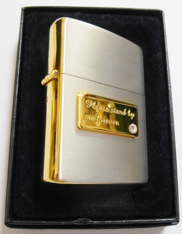 画像: ☆ スワロフスキー・クリスタル付プレート！シルバー＆ゴールド加工 ２００６年 ZIPPO！新品