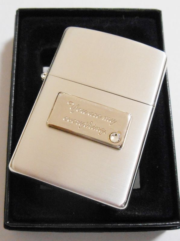 画像: ☆ スワロフスキー・クリスタル付プレート！シルバー銀加工 ２００６年 ZIPPO！新品