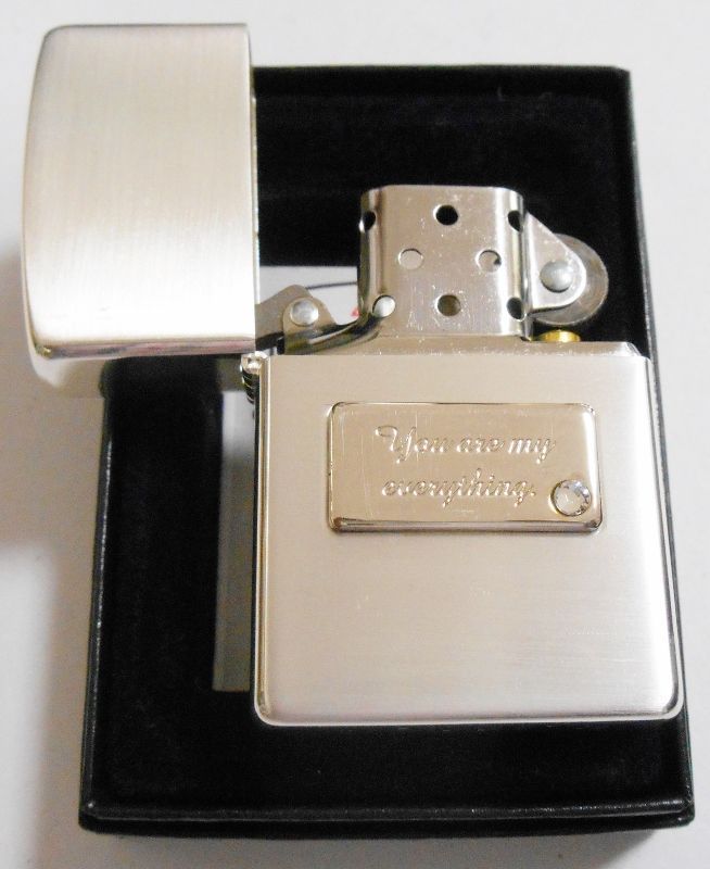 画像: ☆ スワロフスキー・クリスタル付プレート！シルバー銀加工 ２００６年 ZIPPO！新品