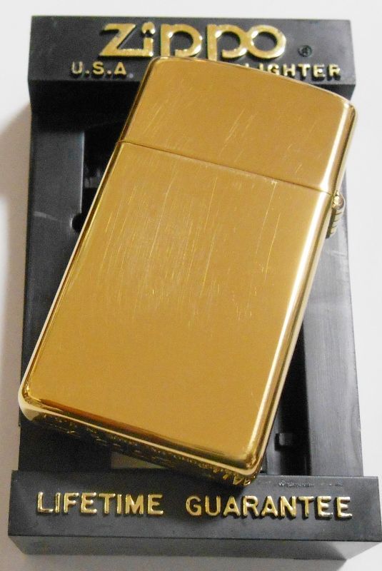 画像: ★１９９７年６月製 スリム 真鍮無垢！High Polish Solid Brass Slim Zippo！未使用品