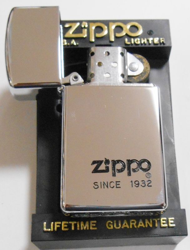 画像: １９９７年１月製 スリム！ZIPPOロゴ High Polish Chrome Slim Zippo！未使用品