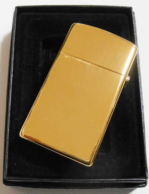 画像: ☆１９９４年１２月（L)製 ズリム 真鍮無垢 ブラス鏡面 SLIM  ZIPPO！未使用品