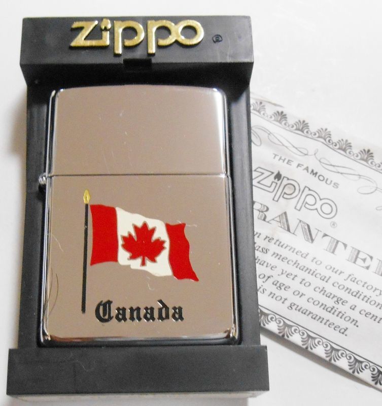 最高級＆最安値 【美品】1995年4月製 カナダzippo 国旗 silver-star.co.il