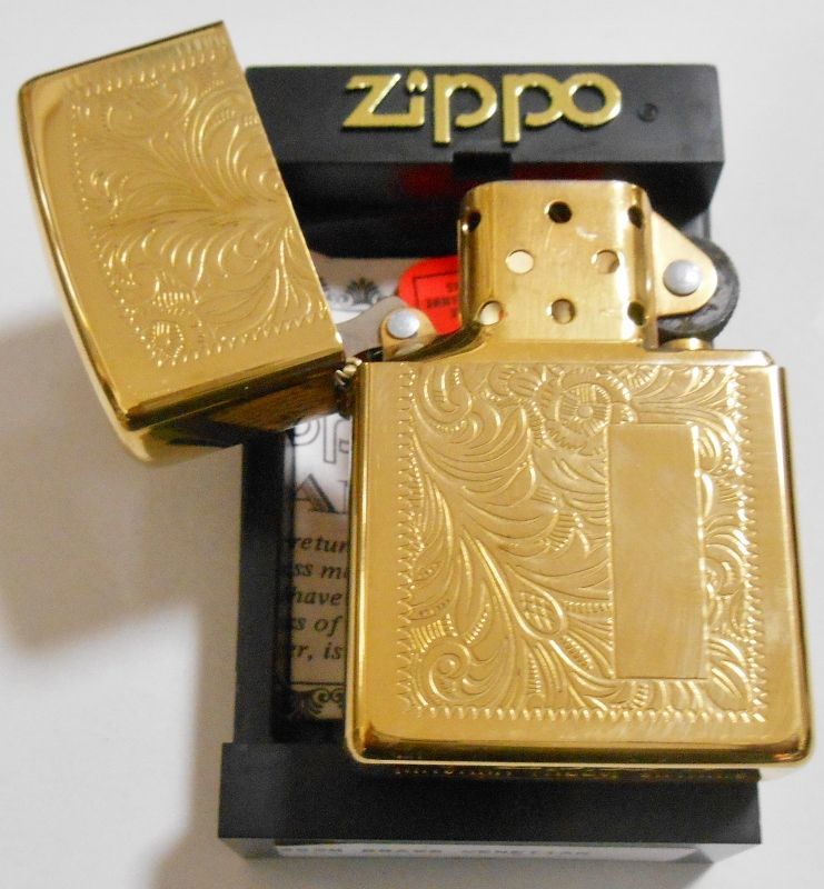 画像: ★カナダ・ジッポー！１９９５年１０月（J） ベネチアン柄 SOLID BRASS ＺＩＰＰＯ！新品