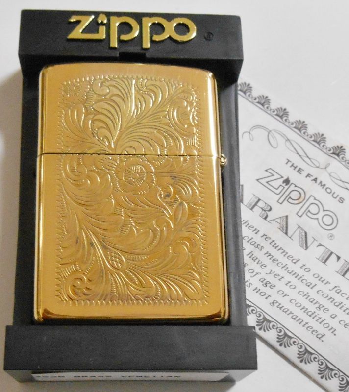 画像: ★カナダ・ジッポー！１９９５年１０月（J） ベネチアン柄 SOLID BRASS ＺＩＰＰＯ！新品