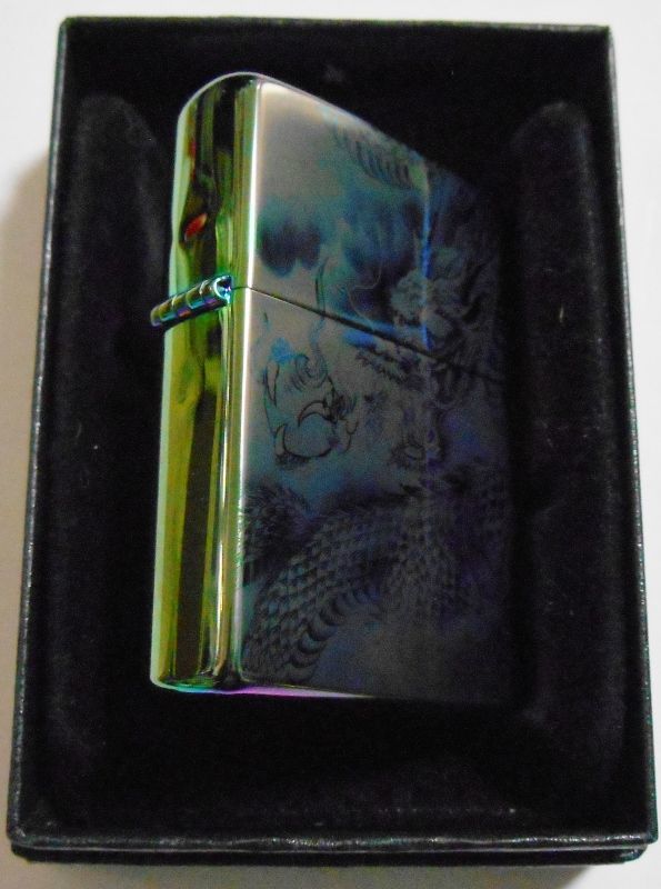 画像: ☆龍！和柄 TITANIUM COATING！レーザー彫刻 ２００３年 ZIPPO！新品