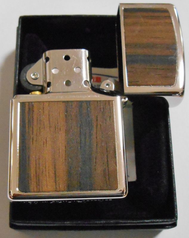 画像: ☆龍！天然木ドラゴン★裏面も・・天然木 Wood ２００６年 銀加工 ZIPPO！新品