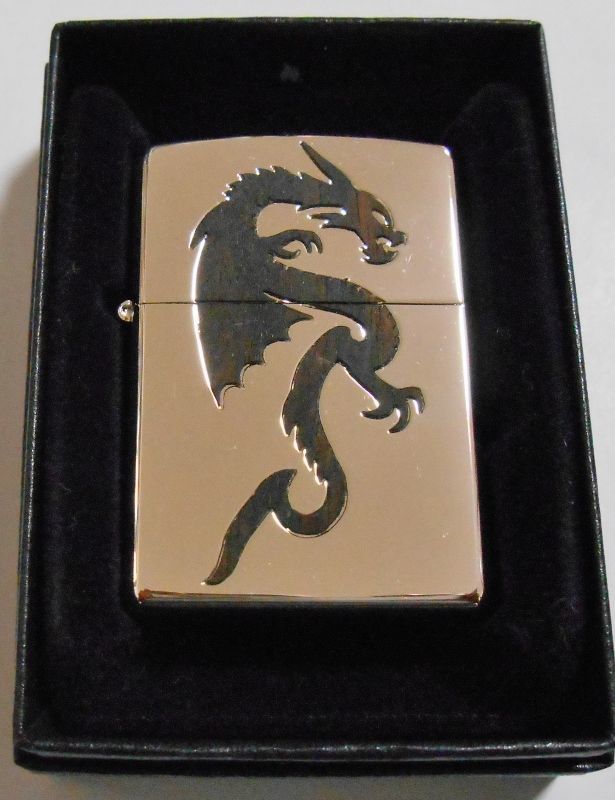 画像1: ☆龍！天然木ドラゴン★裏面も・・天然木 Wood ２００６年 銀加工 ZIPPO！新品