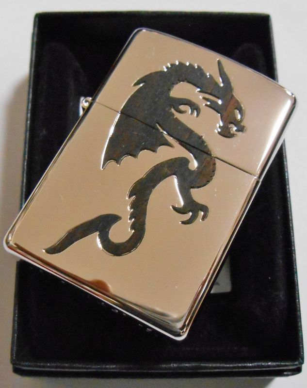 画像: ☆龍！天然木ドラゴン★裏面も・・天然木 Wood ２００６年 銀加工 ZIPPO！新品