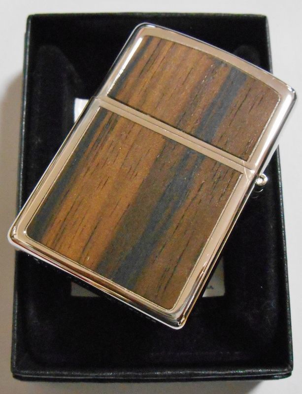 画像: ☆龍！天然木ドラゴン★裏面も・・天然木 Wood ２００６年 銀加工 ZIPPO！新品