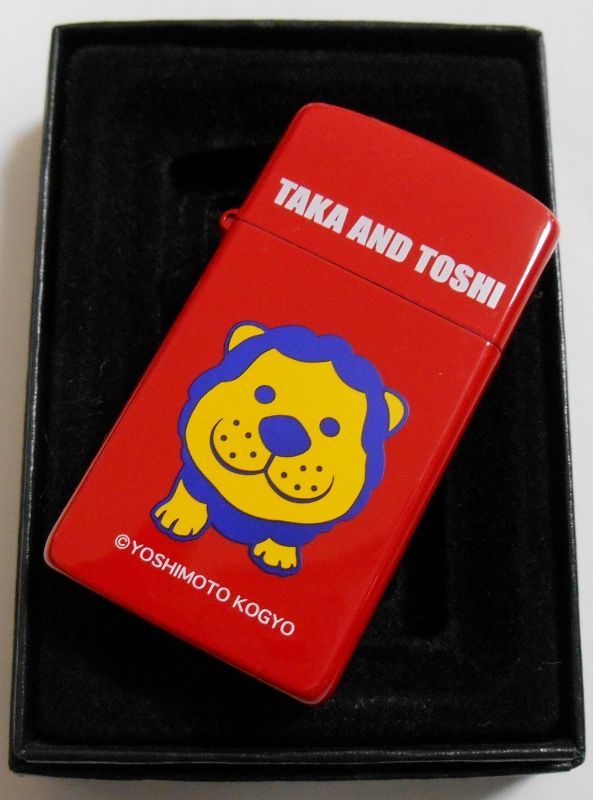 ☆TAKA AND TOSHI！タカアンドトシ ライオン柄 赤スリム ２００７年 