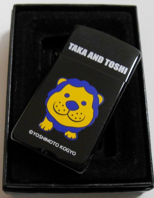 画像: ★TAKA AND TOSHI！タカアンドトシ ライオン柄 黒スリム  ２００７年 SLIM ZIPPO！新品