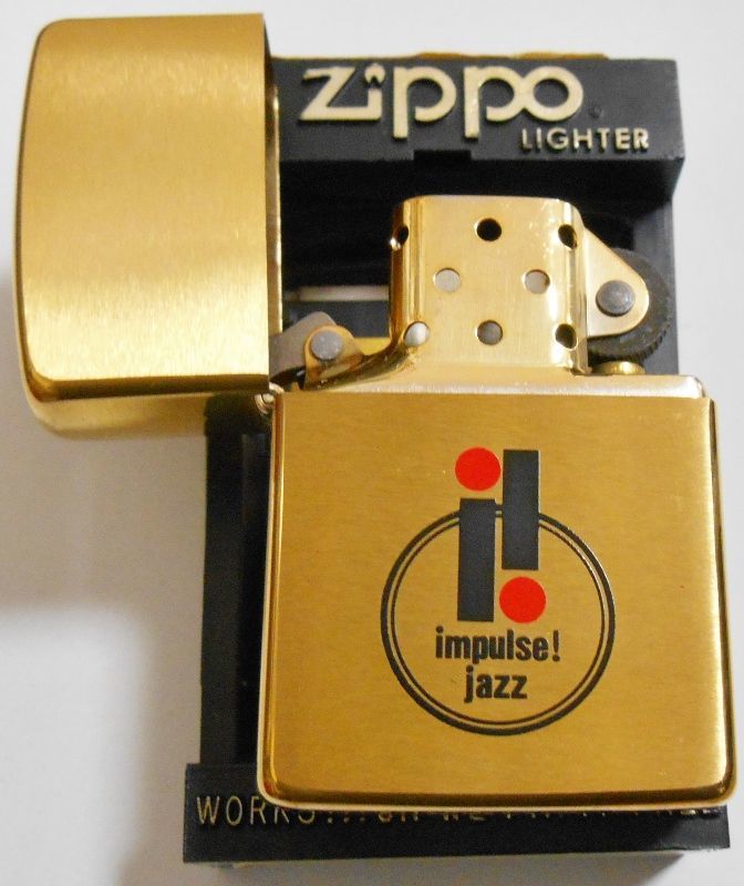 画像: ☆ IMPULES！JAZZ 名門レーベル インパルス！１９９０年 限定 BRASS ZIPPO！未使用品