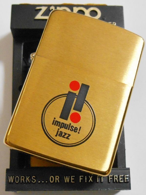 画像: ☆ IMPULES！JAZZ 名門レーベル インパルス！１９９０年 限定 BRASS ZIPPO！未使用品