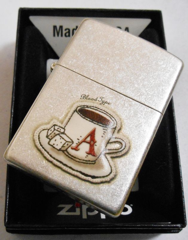 画像: ☆血液型 A型の方へ！Bloodtype A コーヒーカップ 銀加工バレル ZIPPO！新品