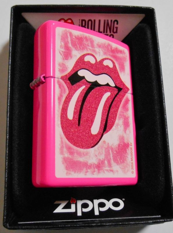 ローリング ストーンズ Rolling Stones ネオンピンク ２０１６年 Zippo 新品 ジッポーパーク Zippopark