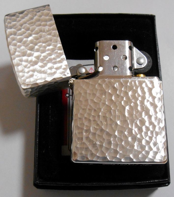 渋い！五面鎚目 ハンマートーン 銀加工 ２００８年 ZIPPO！新品