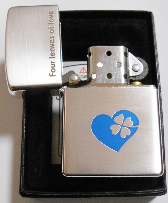 画像: ♡に四っ葉のクローバー！Four leaves of love ２００６年 銀加工 ZIPPO！新品