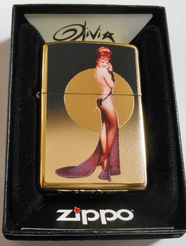 画像1: ☆OLIVIA！Sexy Pin-up Model ２０１８ 真鍮ケース USA SOLID BRASS ZIPPO！新品A