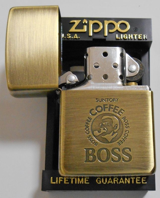 国内正規流通品 ZIPPO BOSS サントリー 真鍮 ゴールド 1995 タバコ