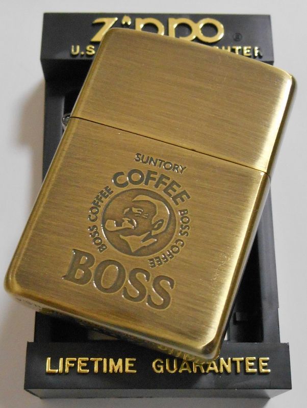 国内正規流通品 ZIPPO BOSS サントリー 真鍮 ゴールド 1995 タバコ