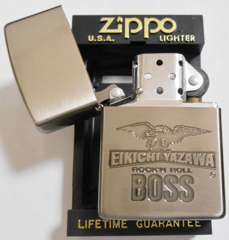 超希少 矢沢永吉 zippo クロコ型押し-