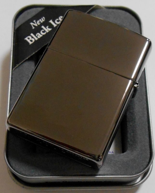 画像: ★お洒落な・・黒！ブラックアイス BLACK ICE 発売初期 ２００２年１２月 ZIPPO！新品