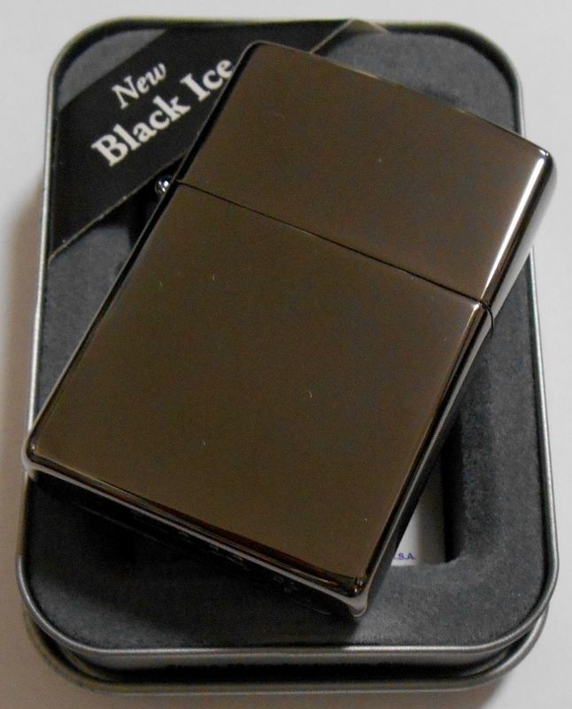 画像: ★お洒落な・・黒！ブラックアイス BLACK ICE 発売初期 ２００２年１２月 ZIPPO！新品