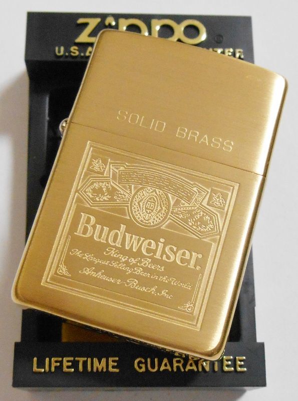 ☆バドワイザー！１９９１年 Budweiser Beer Solid Brass Brushed