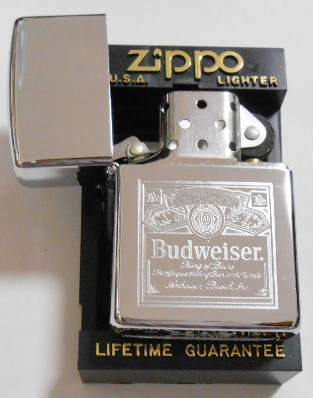 画像: ☆バドワイザー！１９９２年１月 Budweiser Beer ラベル柄 ＃２５０ ZIPPO！新品