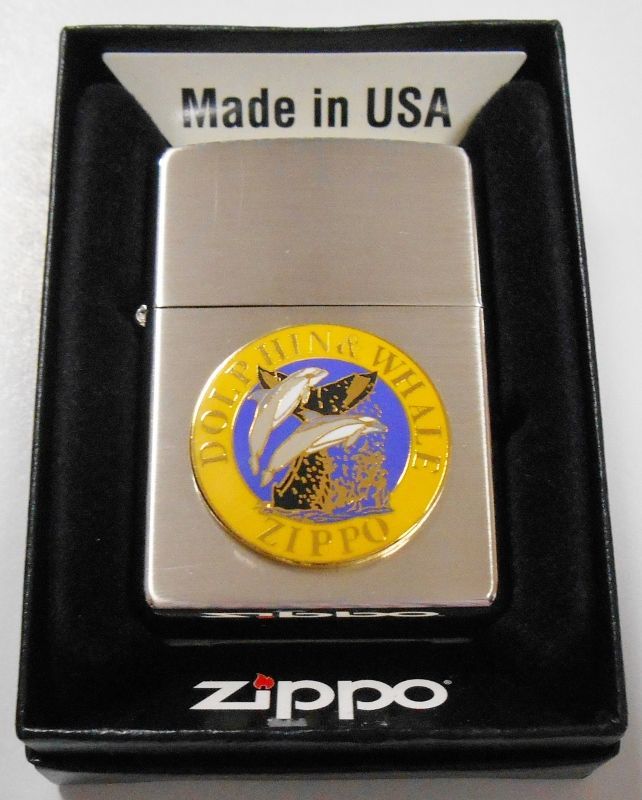 画像1: ☆DOLPHIN ＆ WHALE！イルカ＆くじら メタルエンブレム 銀加工 ２００６年 ＺＩＰＰＯ！新品