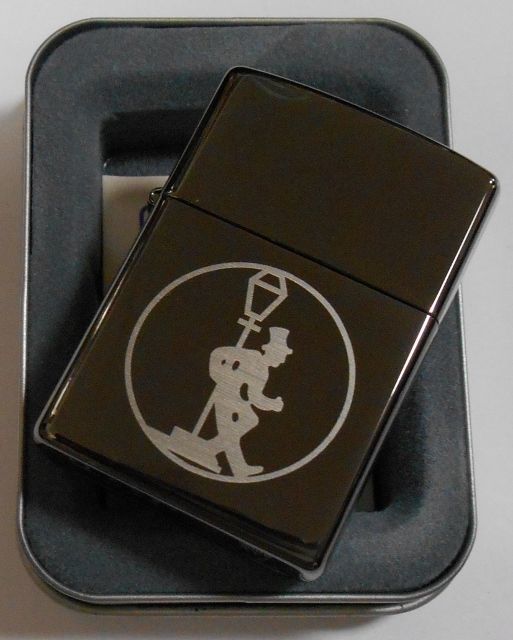 画像: ☆ドランカー！酔っぱらい オールド柄２０００年 ブラックアイス ZIPPO！新品