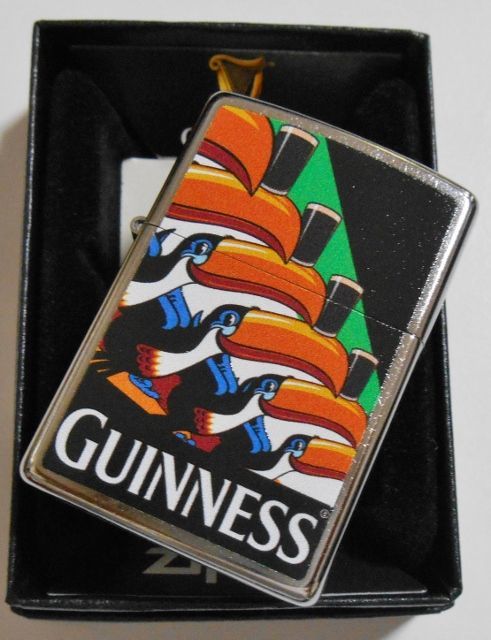 画像: ☆GUINNESS！伝統のギネスビール ２０１８年 HARP ハープ柄 ＺＩＰＰＯ！新品