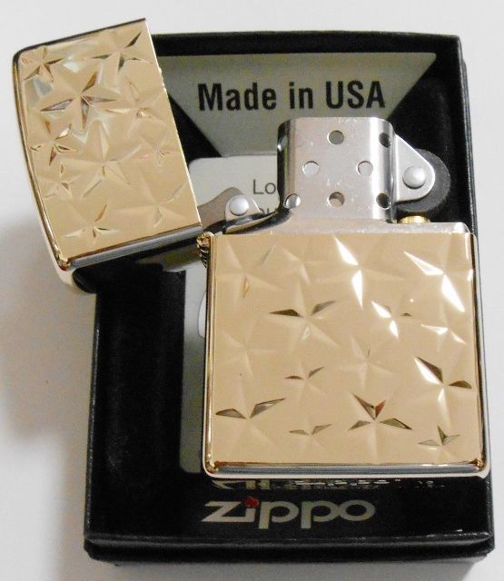 画像: ☆☆ TWINKLE STAR 星が・・いっぱい WHITE NICKEL GOLD  ２０１３年 ZIPPO！新品