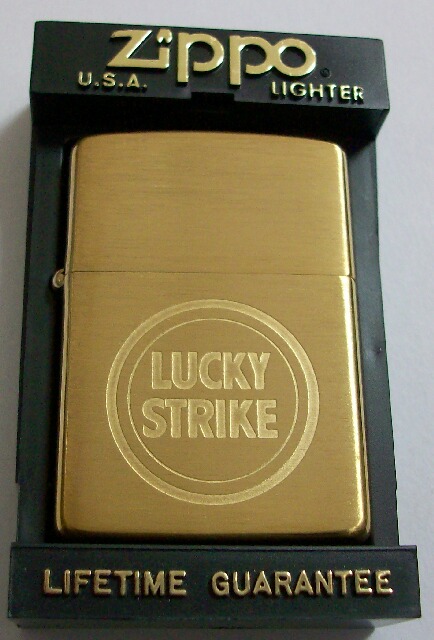 Zippo LUCKY STRIKE ラッキーストライク　真鍮　ゴールド　マット
