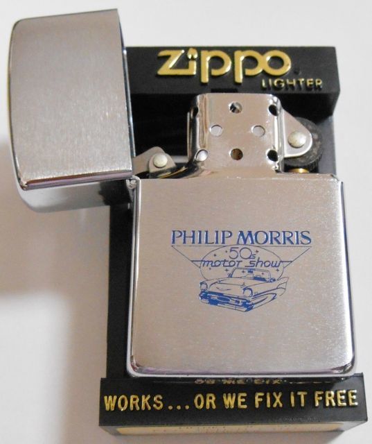 画像: ☆１９８８年９月 PHILIP MORRIS！フィリップ・モリス ５０ｓ motor show Zippo！新品