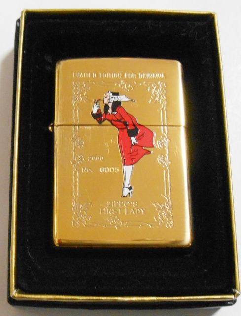 Windy 沖縄限定ウィンディ 赤いドレス １９９９年１０月 Solid Brass Zippo 新品 ジッポーパーク Zippopark